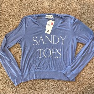 Wildfox Sandy Toes Summer Baggy Beach Jumper Size Small